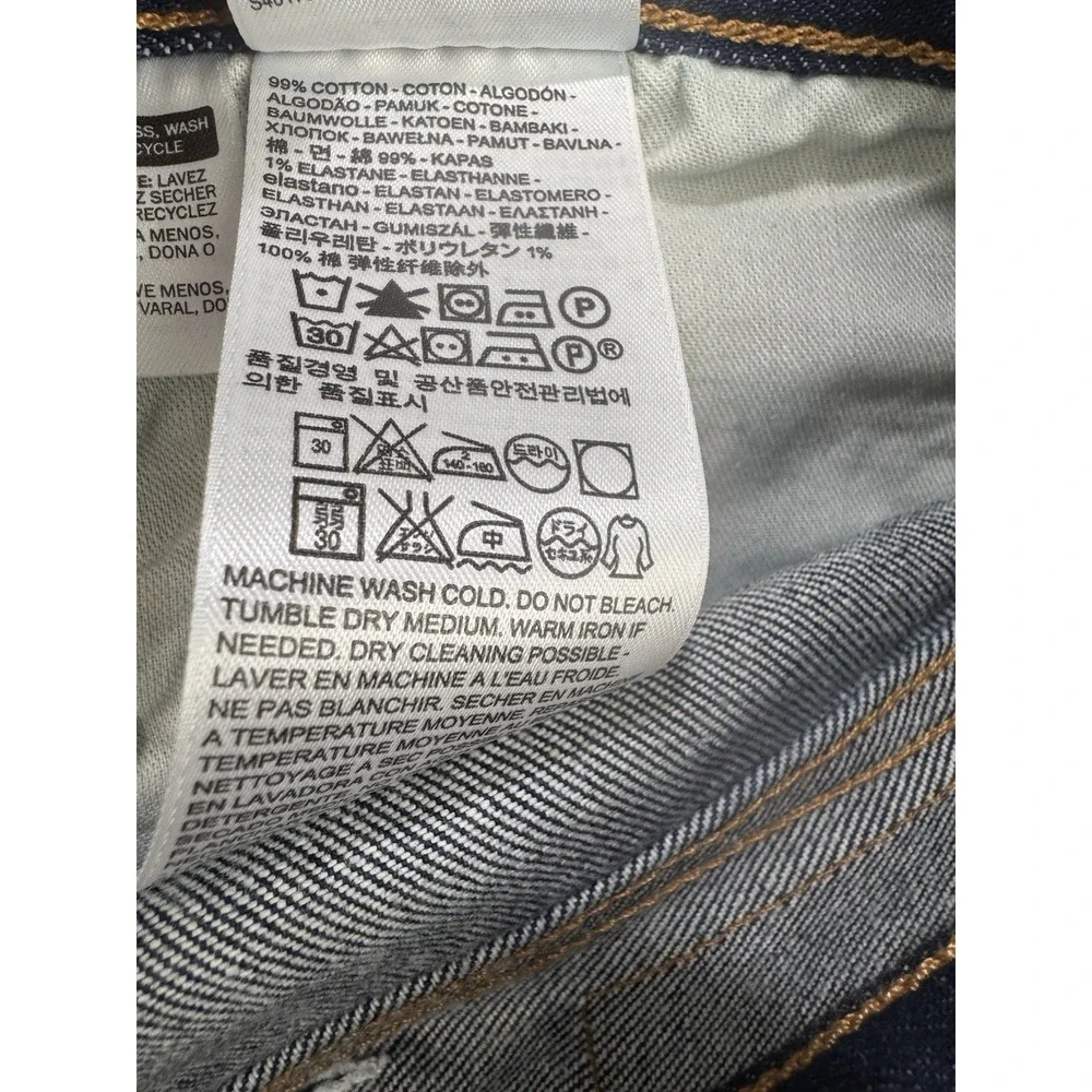 Levis 501 Jeans Men 44x30 Big Blue Straight Leg Button Fly Distressed Denim NWT
